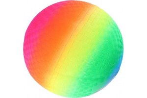 Bal Rainbow (plastic) met ventiel - 20cm