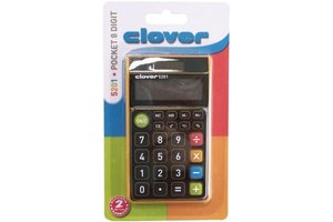 Zakrekenmachine Clover 5201 "Pocket Color 8 Digit"