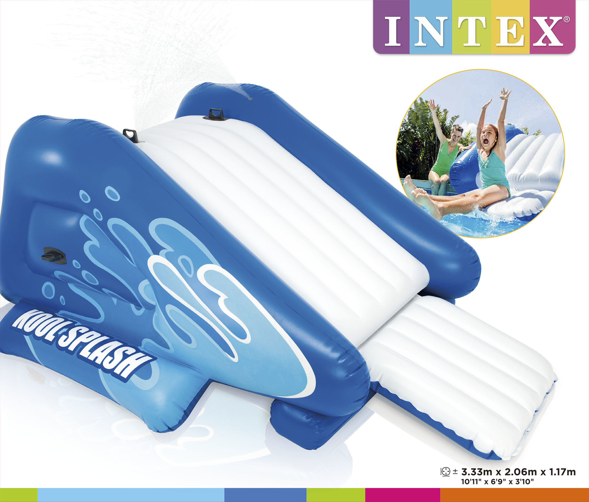 INTEX Kool Splash Opblaasbare Zwembad Waterglijbaan