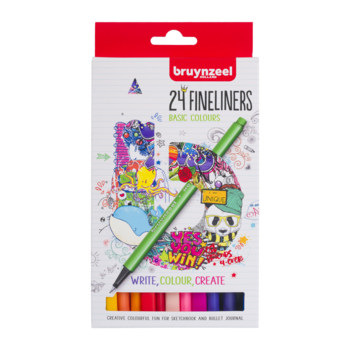 Bruynzeel Bruynzeel Fineliner - set van 24 kleuren