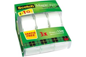 Scotch Scotch Magic Tape 19mm x 7,5m - 2+1 gratis