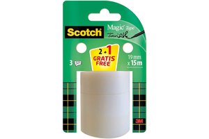 Scotch Scotch Magic Tape 19mm x 15m - 2+1 gratis