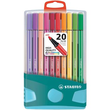 Stabilo Stabilo Pen 68 ColorParade - Box 20stuks (blauw/turquoise)