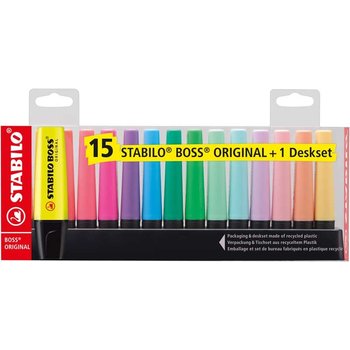 Stabilo Stabilo BOSS Original - Deskset 15stuks (9 x fluo/6 x pastel)