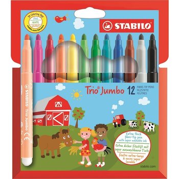 Stabilo Stabilo Trio Jumbo viltstiften - Etui (karton) 12stuks