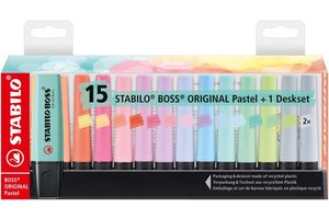 Stabilo Stabilo BOSS Original - Deskset 15stuks (pastel)