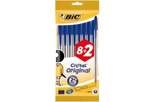 Bic BIC Balpen Cristal Original Medium - blauw (8+2 gratis)