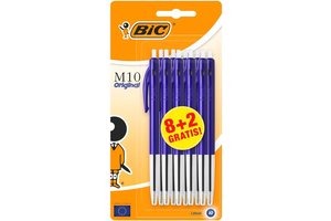 Bic BIC Balpen M10 Original - blauw - 8+2gratis