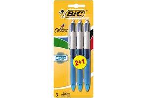 Bic BIC 4-kleurenbalpen GRIP - 2+1 gratis