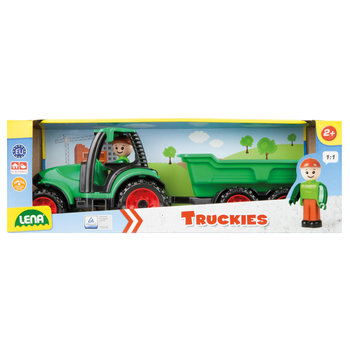 Lena Truckies Tractor met aanhangwagen + figuurtje - 36cm