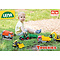 Lena Truckies Tractor met aanhangwagen + figuurtje - 36cm