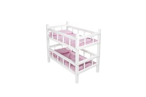 Braet Dubbel poppenbed (hout) 500x270x420mm - wit