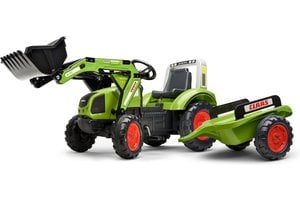 Falk Tractor "Claas Arion 430" met frontlader + aanhangwagen - groen