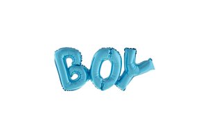 Ballonset (folie) - Letters BOY - blauw