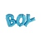 Ballonset (folie) - Letters BOY - blauw