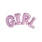 Ballonset (folie) - Letters GIRL - roze