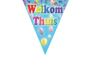 Vlaggenlijn "Welkom Thuis" - 5m/10vlaggen