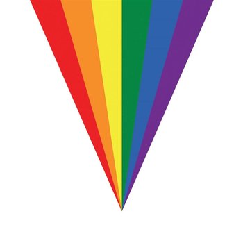 Vlaggenlijn "Regenboog" - 5m/10vlaggen