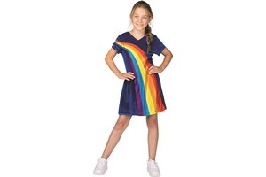 Studio 100 K3 - Verkleedjurk "Regenboog" blauw (9-11jaar)