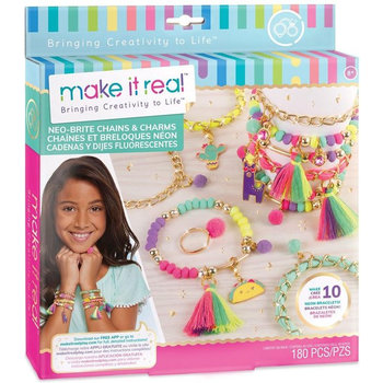 Make it Real Make it Real - Neonarmband met bedeltjes