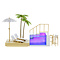 MGA Entertainment Rainbow High - Color Change Pool & Beach Club Playset (Poppenstrandset)