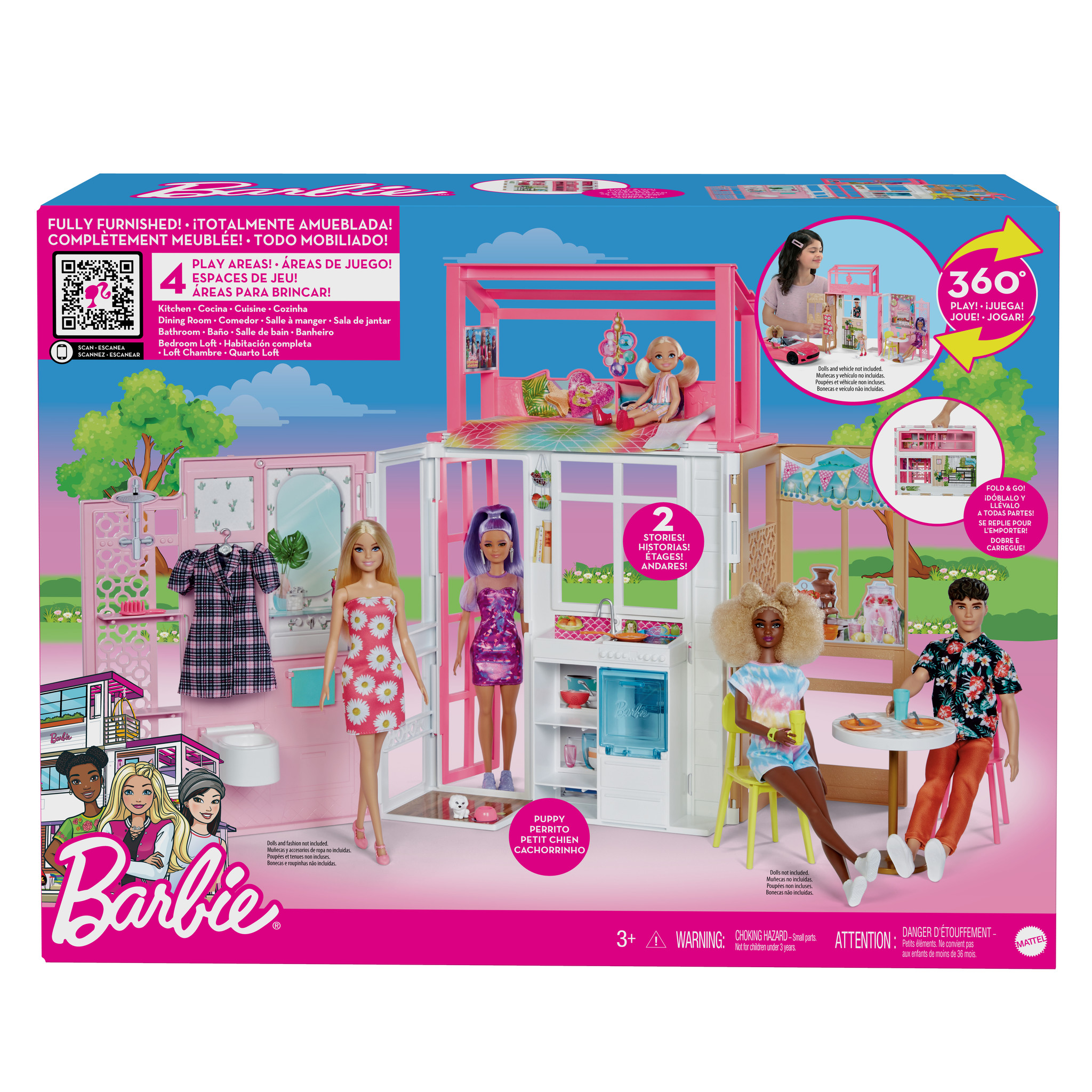 Net zo pil Jonge dame Barbie - Huis met 2 verdiepingen - t Klavertje Vier