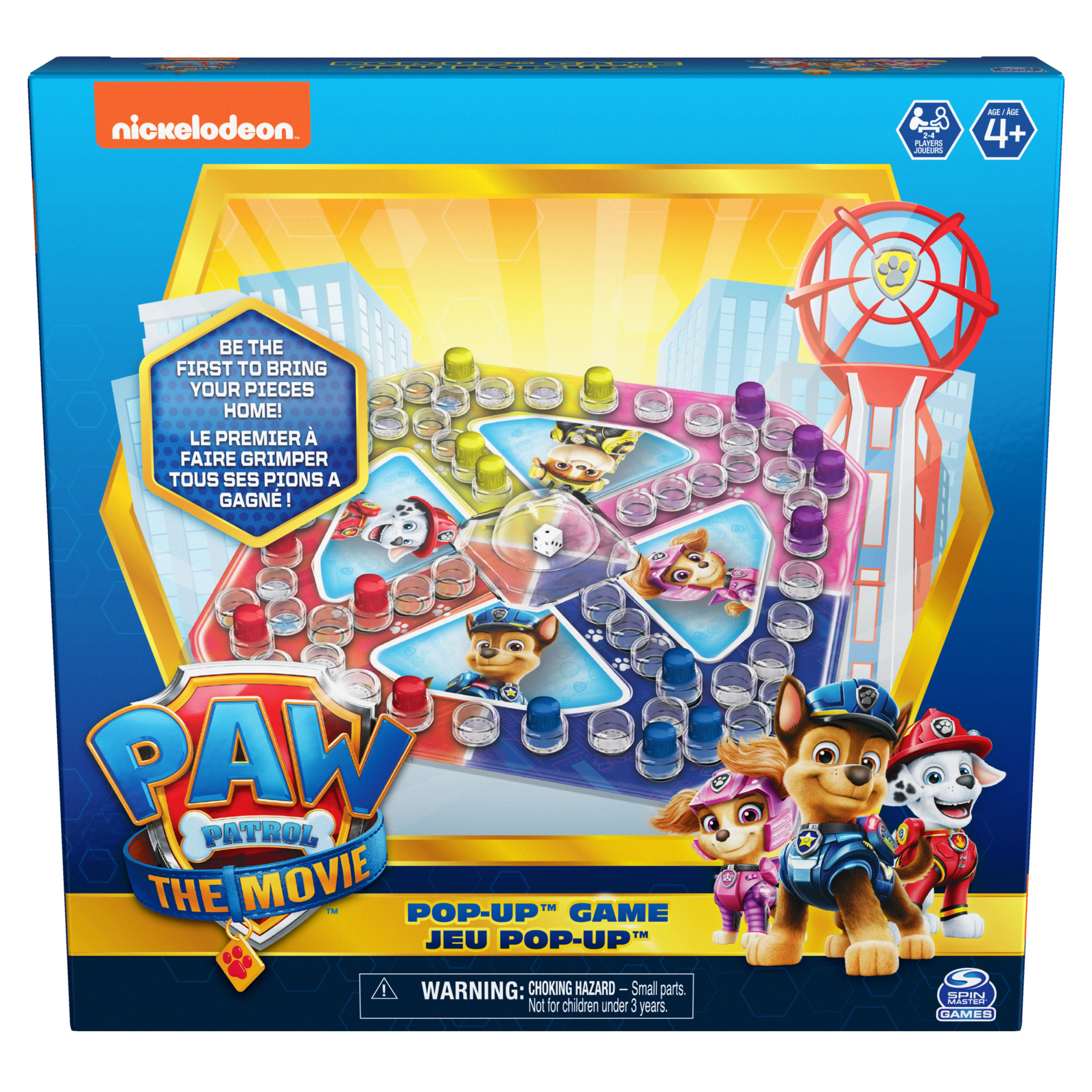 PAW Patrol De Film - Pop Up Game - Klassiek bordspel - t Klavertje Vier