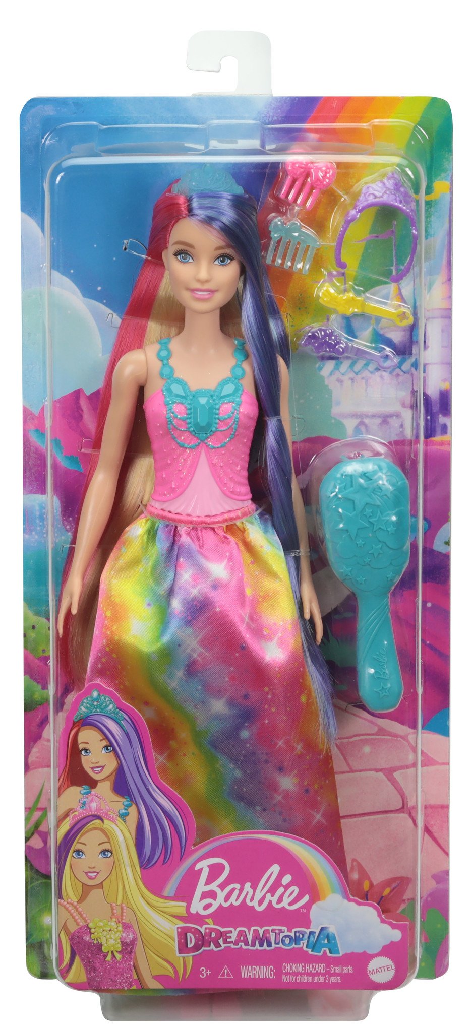 Harde ring keten Dezelfde Barbie Dreamtopia Lang Haar Fantasie Prinsessenpop - t Klavertje Vier