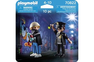 Playmobil PM DuoPack - Politieagent en graffiti-spuiter 70822