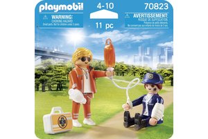 Playmobil PM DuoPack - Spoedarts en politieagente 70823