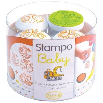 Aladine Stampo Baby - Voertuigen (4 stempels + 1 kussen)