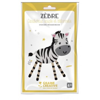 Kit rubber en stokjes - Zebra
