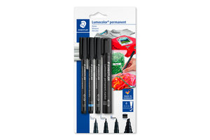 staedtler Lumocolor Permanent-Marker Set - 4stuks