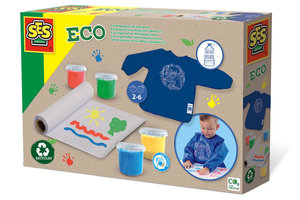 SES Creative SES Creative - ECO vingerverf set met kliederschort 100% recycled