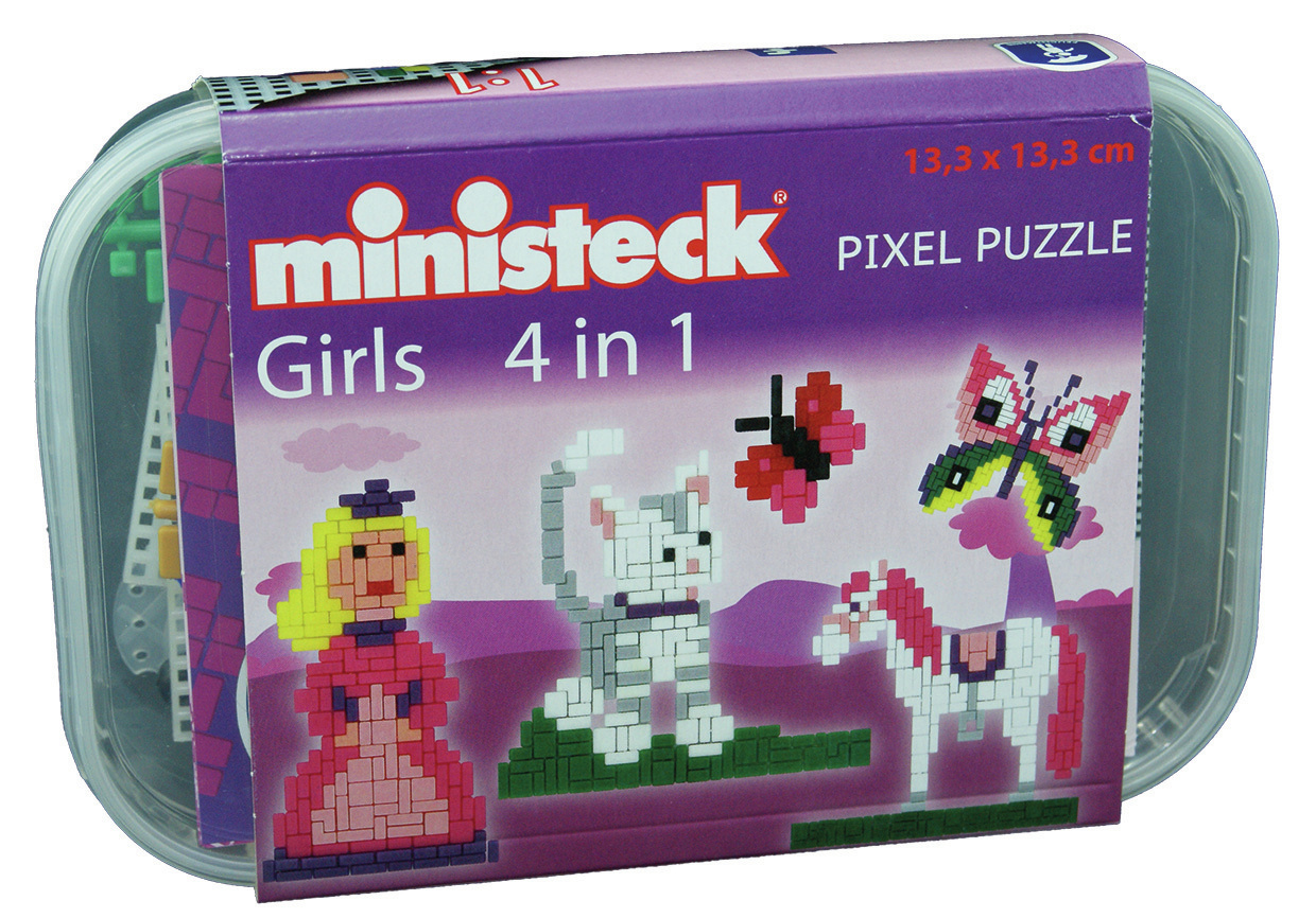 ik heb dorst kruising Schaduw Girls 4in1 - Plastic Box - 500pcs - t Klavertje Vier