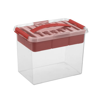 Sunware Q-line MultiBox 9L met inzet - transparant/rood