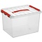 Sunware Q-line Box 22L - transparant/rood