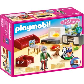 Playmobil PM Dollhouse - Huiskamer met open haard 70207