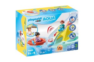 Playmobil PM 1.2.3 Aqua - Zwemeiland met waterglijbaan 70635