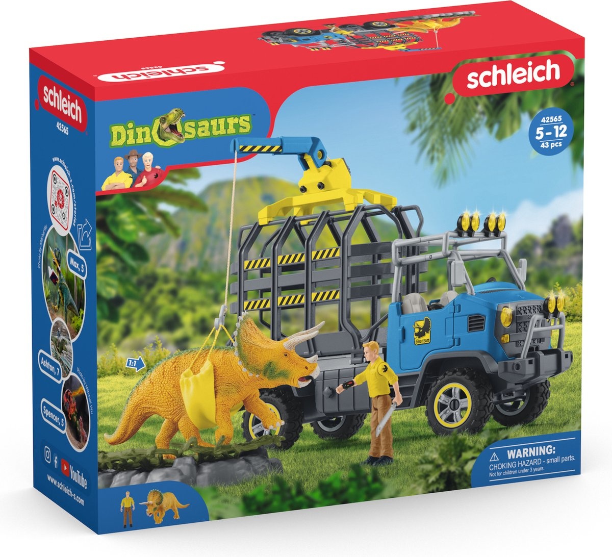 schleich DINOSAURUS - Dinosauriërs truckmissie - Dino Speelgoed