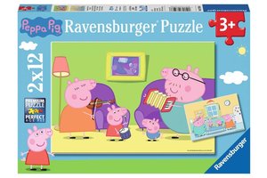 Ravensburger Puzzel (2x12stuks) - Peppa Pig - Thuis bij Peppa Pig