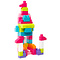 Mega Bloks Mega Bloks First Builders - Grote bouwtas 60 stuks - roze