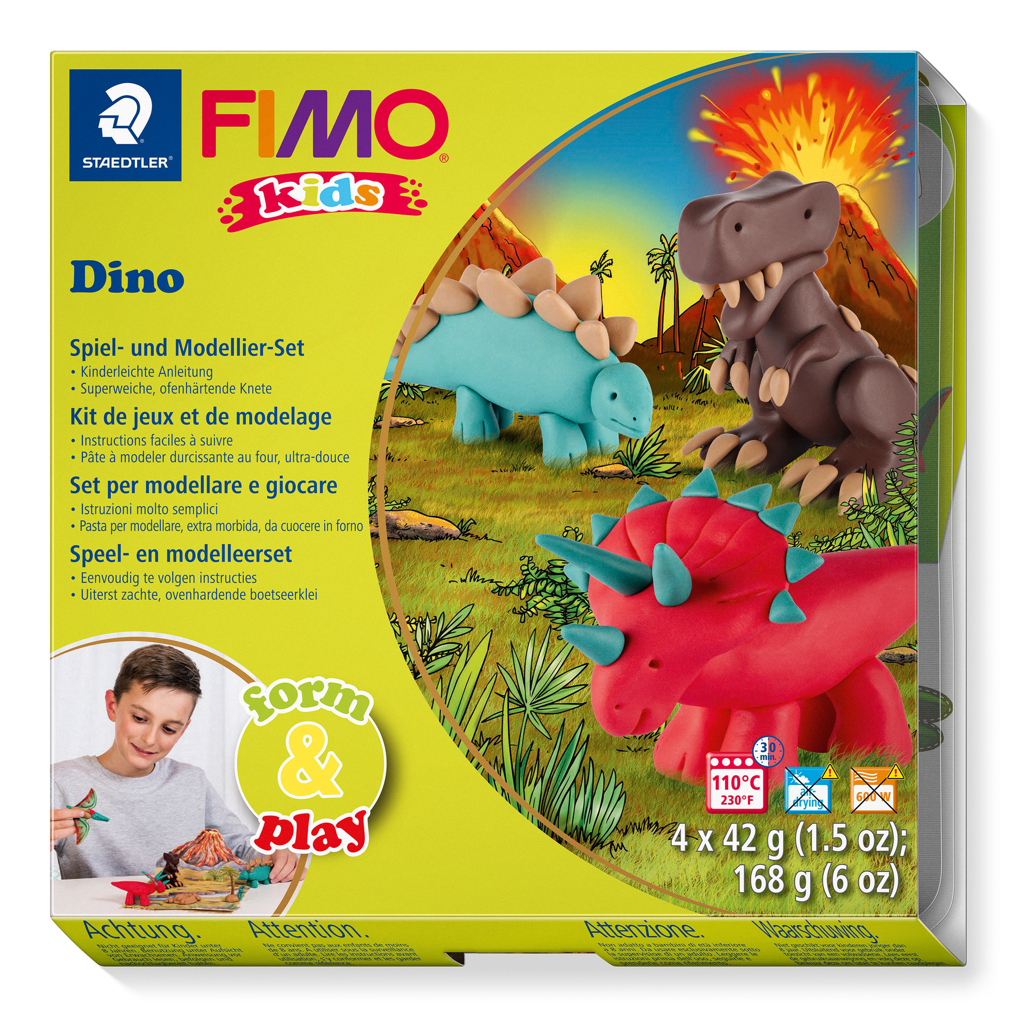 Set Modelleerklei Fimo Kids Form&Play - Dino - t Klavertje Vier