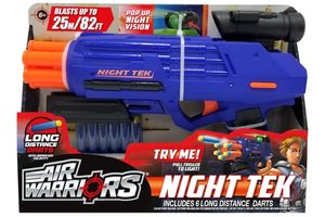 Buzzbee Air Warriors - Night Tek met 6 lange afstandspijltjes