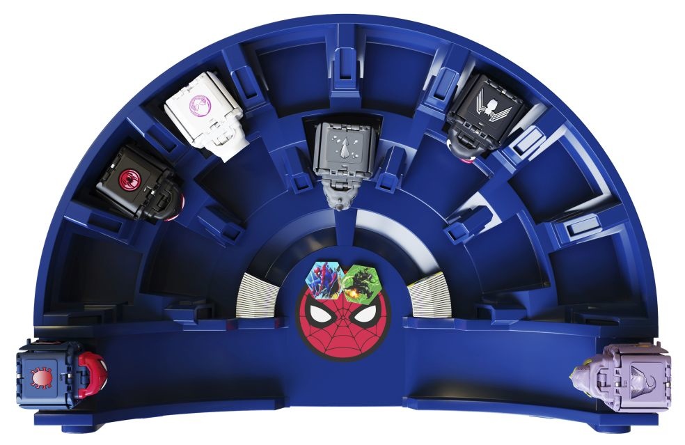 Marvel SpiderMan Battle Play Set Arena Glow Venom & Metallic Spider