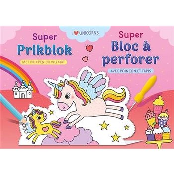 Deltas I love unicorns - Super prikblok (met prikpen en viltmat)