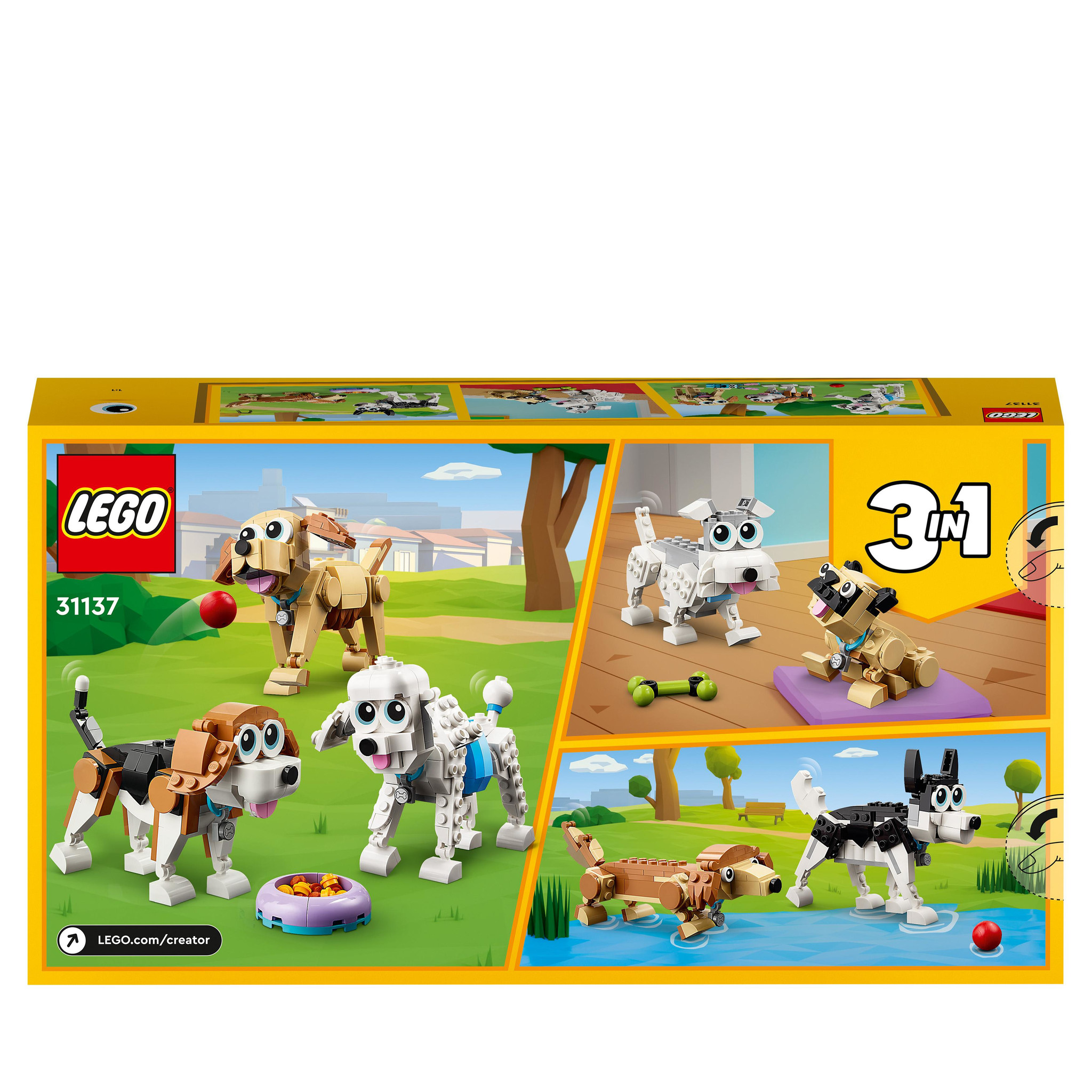 fax Op het randje Kardinaal LEGO 31137 Creator 3in1 Schattige Honden Set - t Klavertje Vier