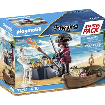 Playmobil PM Pirates Starterpack - Piraat met roeiboot 71254