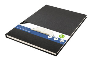 Kangaro Dummyboek (linnen cover) A4 blanco 140gr/80vel - zwart