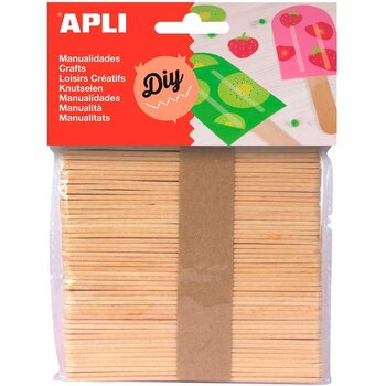 Apli Houten sticks (naturel) 115x4mm - 50stuks